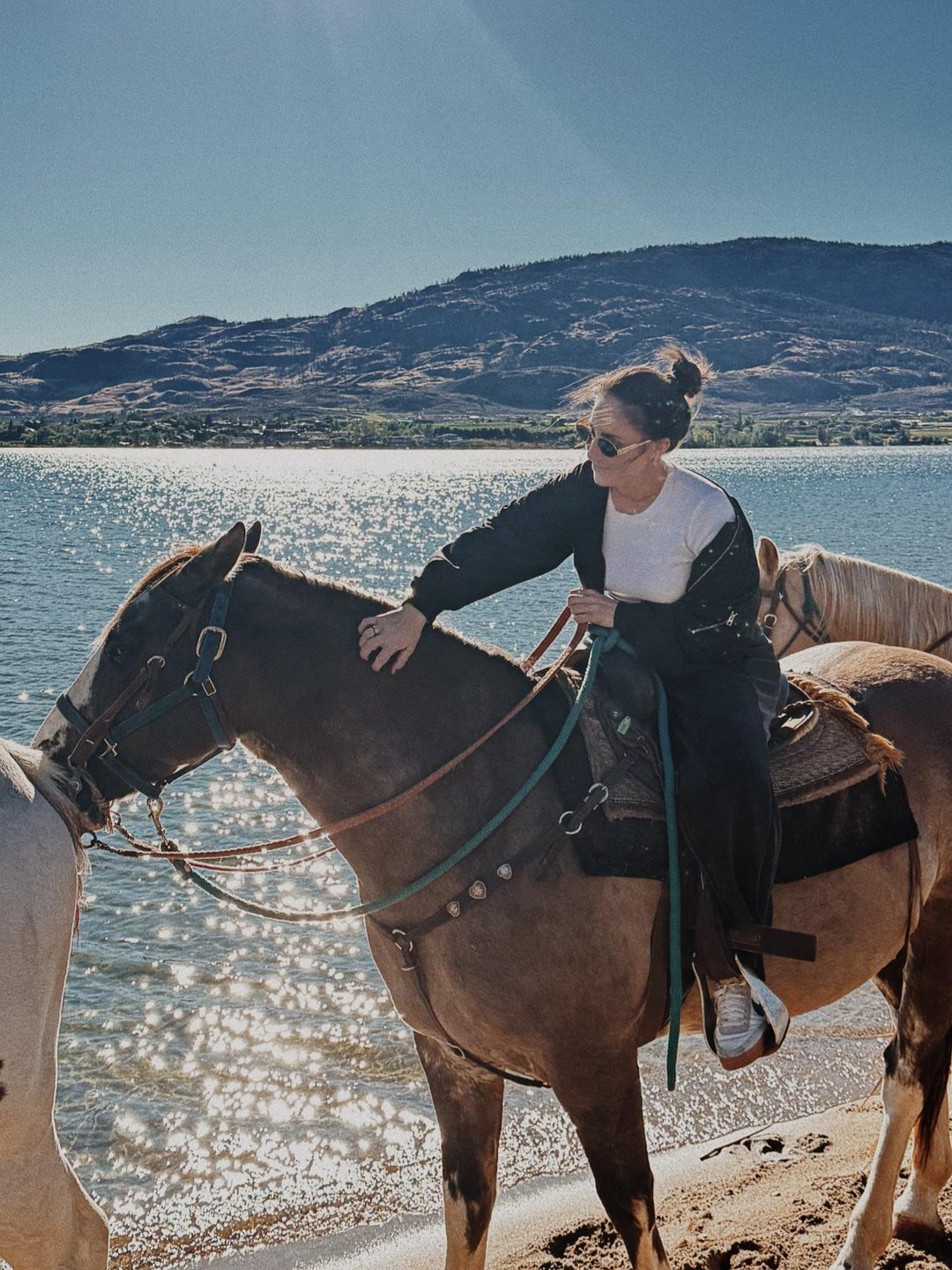 Horseback riding near the lake in Osoyoos