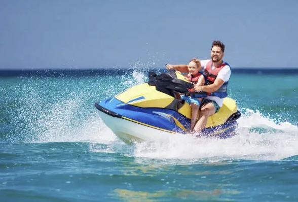 Jet ski activity on the water in Osoyoos